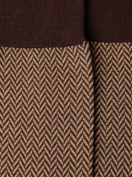 Șosete Hackett London cu model herringbone maro