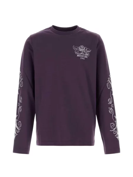 Lung tricou Moncler cu imagine violet