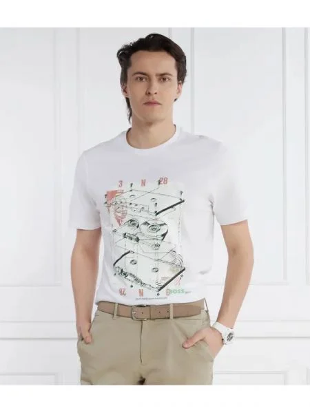 BOSS ORANGE Tricou Te_Cassette alb