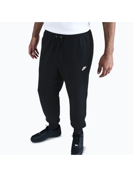 Pantaloni pentru bărbați Nike Club Jogger black/black/white alb