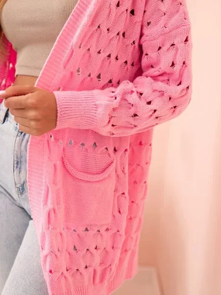 Cardigan Kesi Włoski ajurat roz