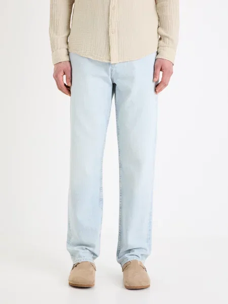 Blugi drepți Celio alb