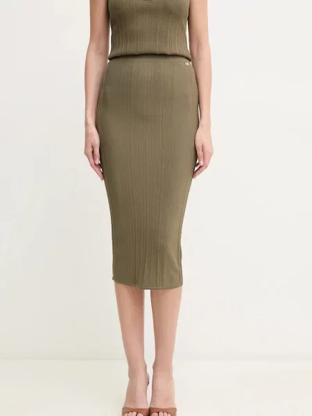 Suknja Marciano Guess GIADA midi širi se prema dolje zelena