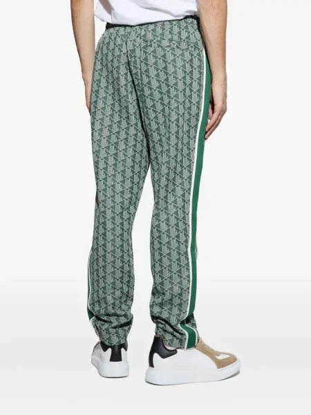 Pantaloni Lacoste cu dungi verde