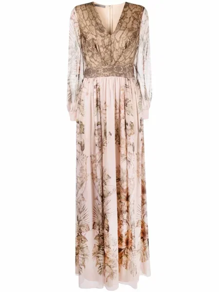 Rochie de seară Alberta Ferretti cu model floral cu imagine roz