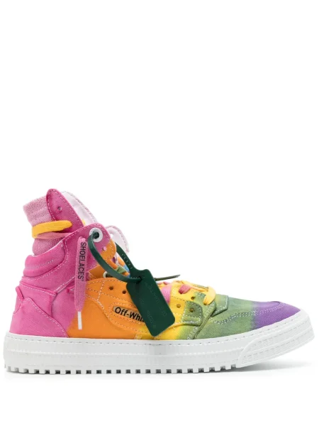 Sneakerși Off-white din canvas alb