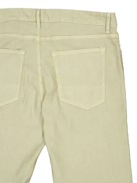 Pantaloni 120% Lino cu 5 buzunare verde