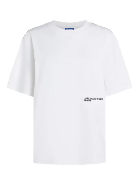 Tricou Karl Lagerfeld Jeans cu imagine alb