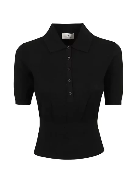 Tricou polo Elisabetta Franchi tricotate negru