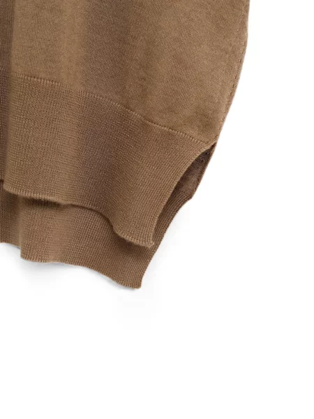 Tricou Jil Sander cu decolteu rotund maro