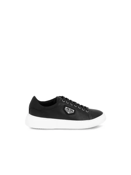 Sneakersy Philipp Plein skórzane z logo czarne