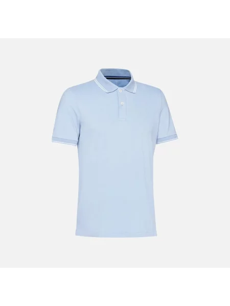 Polo Geox Piquet Stretc niebieska