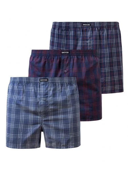 SNOCKS Boksarice modra / rdeča / off-bela