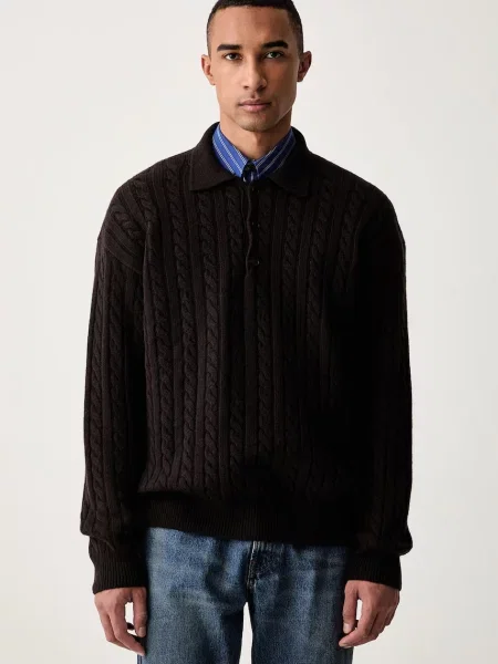 MSGM pulover pentru bărbați cu lână merino maro
