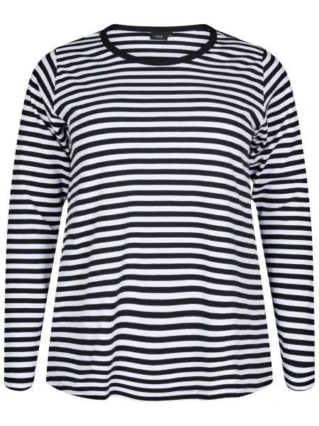Zizzi Tricou CAMANDRINE negru alb