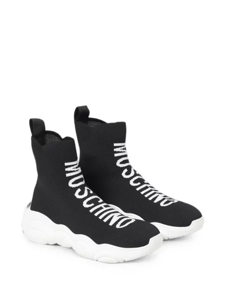 Ursuleț de pluș sneakerși Moschino cu autograf negru