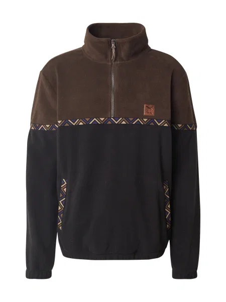 Iriedaily Pulover Monte Noe albastru / maro închis negru