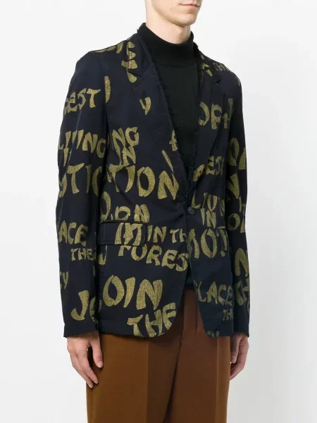 Sako Comme Des Garçons Pre-owned s potiskem modré