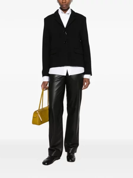 Pantaloni Toteme din piele negru