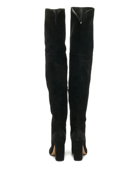 Semišové kozačky Gianvito Rossi černé