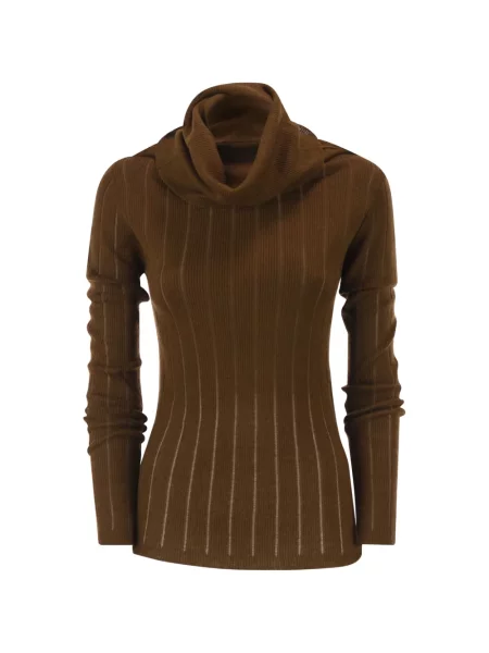 Pulover Max Mara de mătase maro