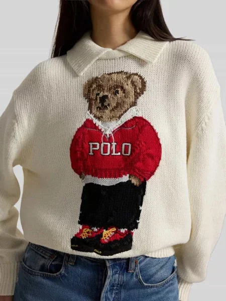 Polo Ralph Lauren Sweter Kremowy biały