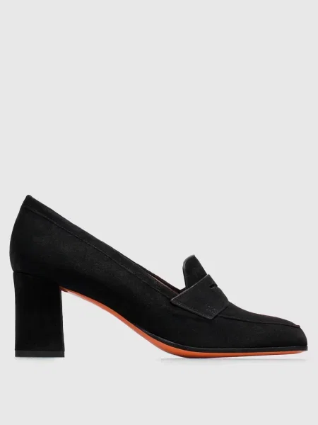 Замшеві туфлі Santoni чорні