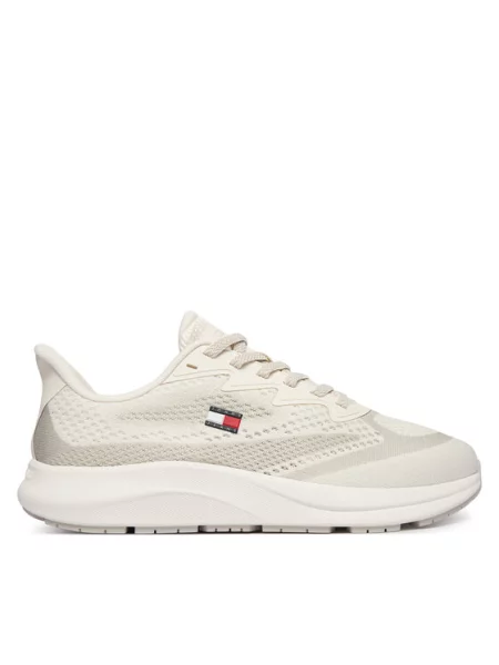 Tommy Jeans Laisvalaikio batai Runner Knitted Écru