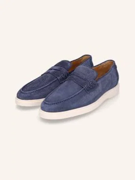 Heinrich Dinkelacker Loafersy Genua Penny Loafers V blau niebieskie