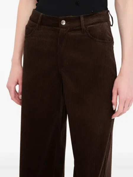 Pantaloni Liu Jo de catifea cord maro