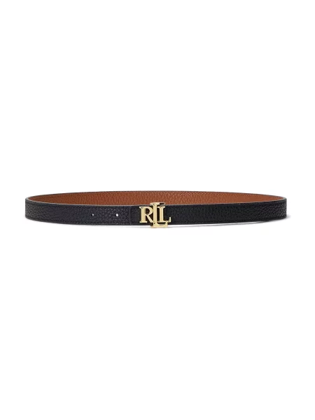 Lauren Ralph Lauren Ζώνη καφέ / χρυσό μαύρο