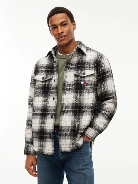 Tommy Jeans Košeľa čierna biela