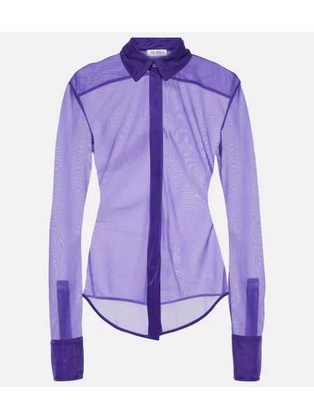 Cămașă The Attico tricotate violet