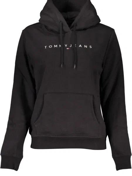 Tommy Jeans Mikina červená / černá bílá