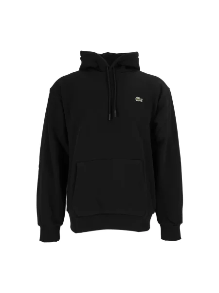 Bluza z kapturem Lacoste z kapturem czarna