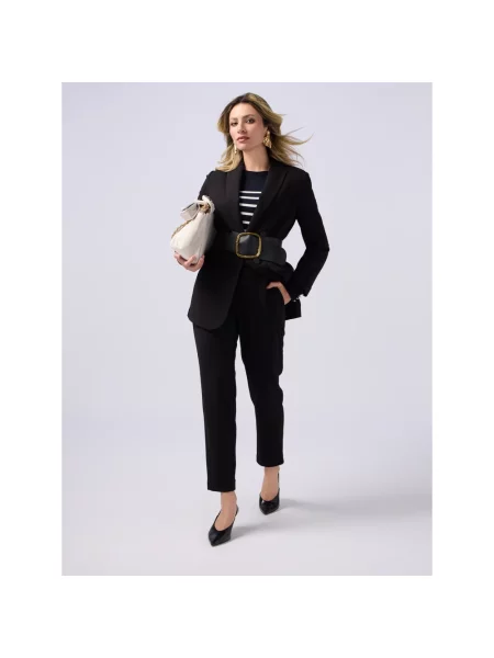 Joggery Oltre z krepy czarne