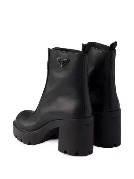 Cizme scurte Prada din piele negru