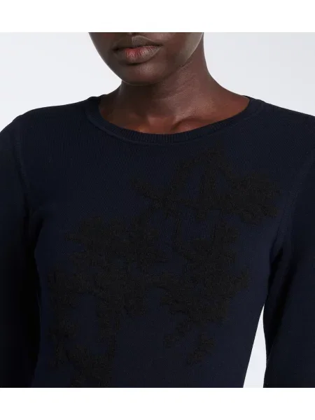 Rochie midi Erdem din jacard albastru