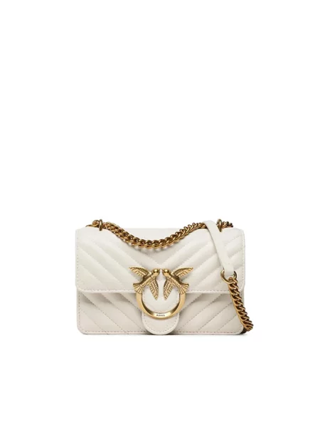 Pinko torebka crossbody skórzana biała