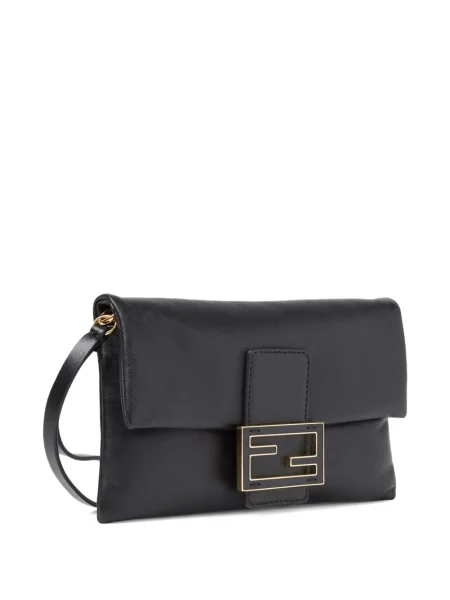 Δερμάτινη τσάντα baguette Fendi Baguette μαύρο