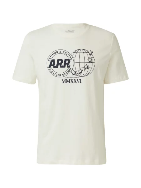 S.Oliver Tricou crem negru