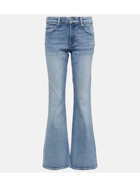 Blugi evazați Ganni albastru