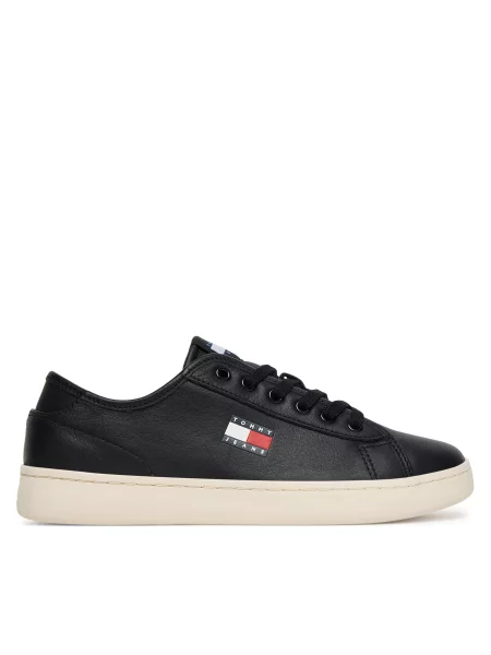 Πάνινα παπούτσια Tommy Jeans Tjw Lightweight Court μαύρο