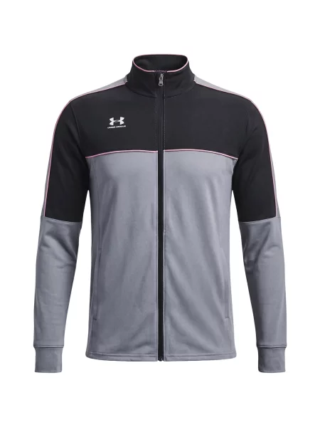 UNDER ARMOUR Jachetă de trening Challenger gri bazalt / negru alb