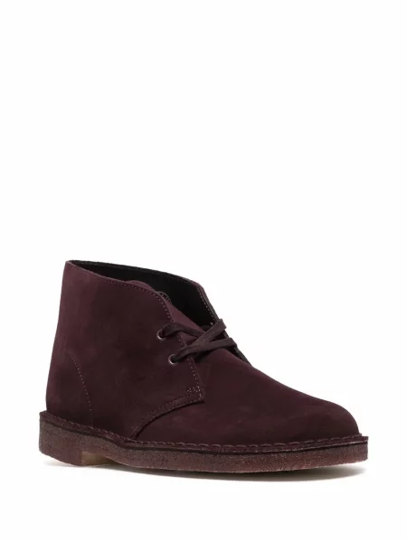 Μποτάκια Clarks Originals με κορδόνια σουέντ μωβ