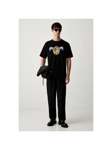 Kenzo spodnie regular wełniane czarne