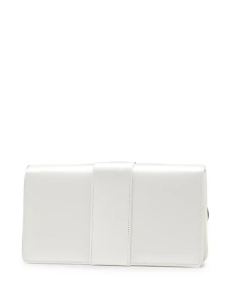 Clutch Manolo Blahnik με αγκράφα λευκό
