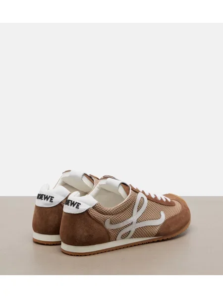 Sneakerși Loewe din piele de căprioară maro
