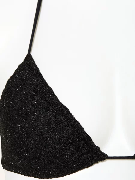 Missoni Trójkątne Bikini Z Błyszczącą Nicią schwarz czarny