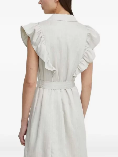 Rochie mini Bruuns Bazaar cu dungi cu volane de costum gri